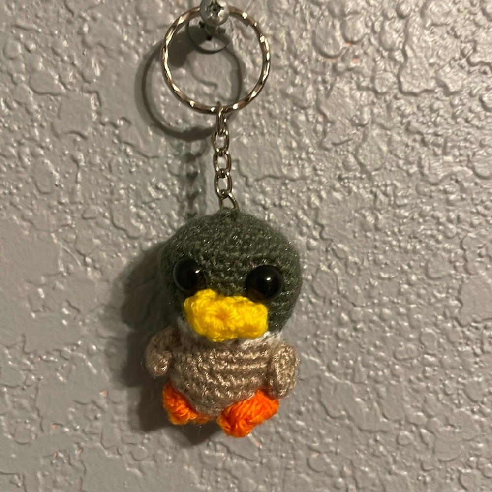 Crochet Duck Keychain